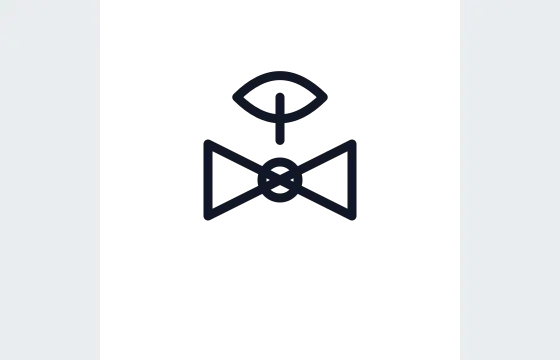 Preview of a P and ID control valve symbol